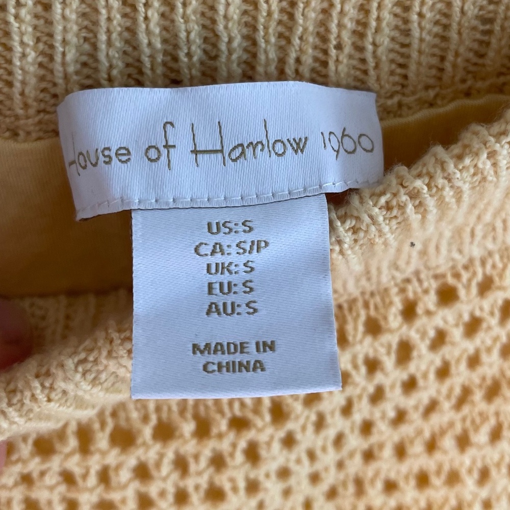 House of Harlow 1960 | NWT Boho Crochet Knit Cotton Midi Skirt S - Picture 6 of 8